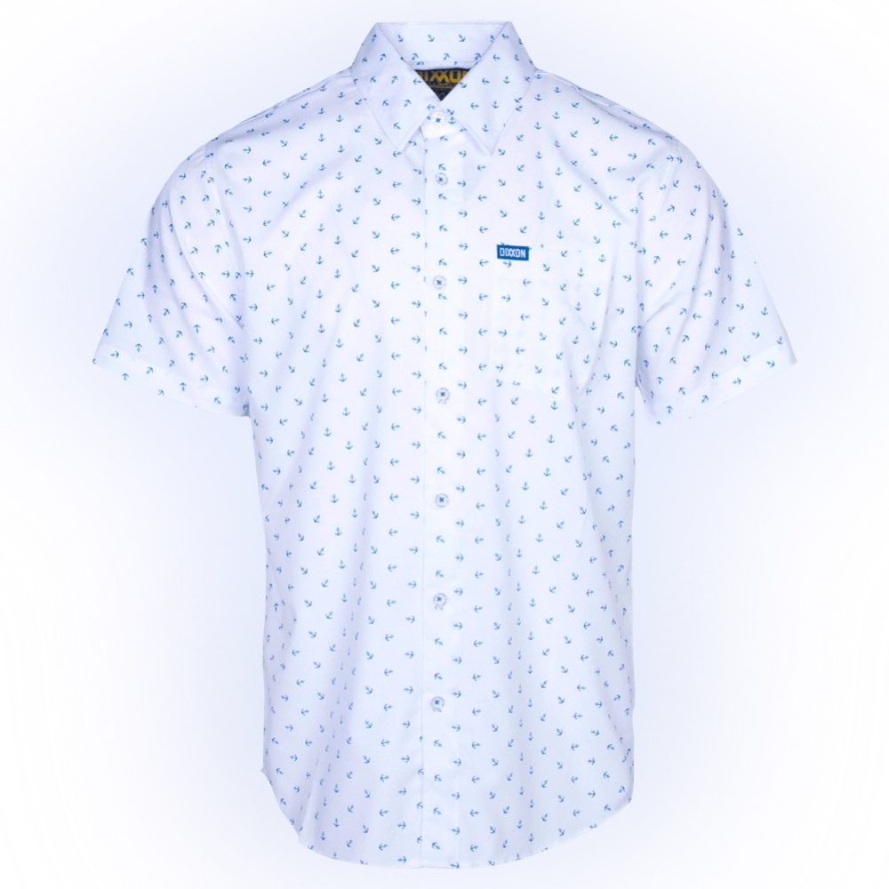 Dixxon Flannel Company XL White Avery Short Sleeve Party Shirt NWT